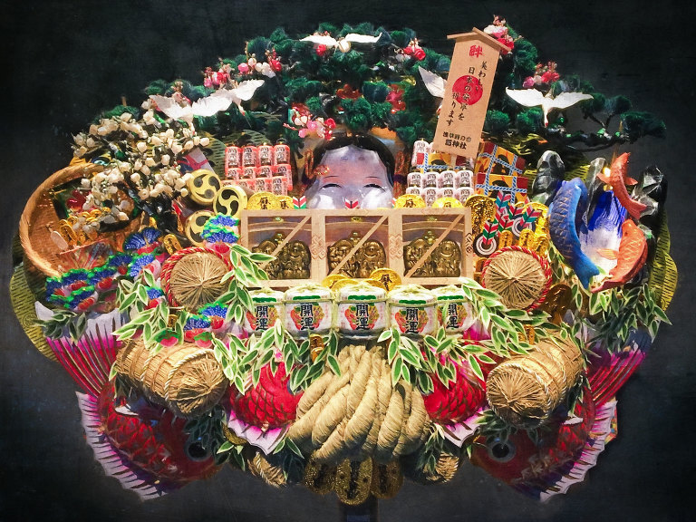 Decorated rake for Tori No Ichi