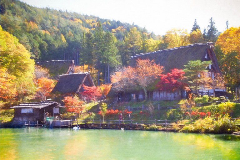 Hide no Sato - buildings around Goami Pond