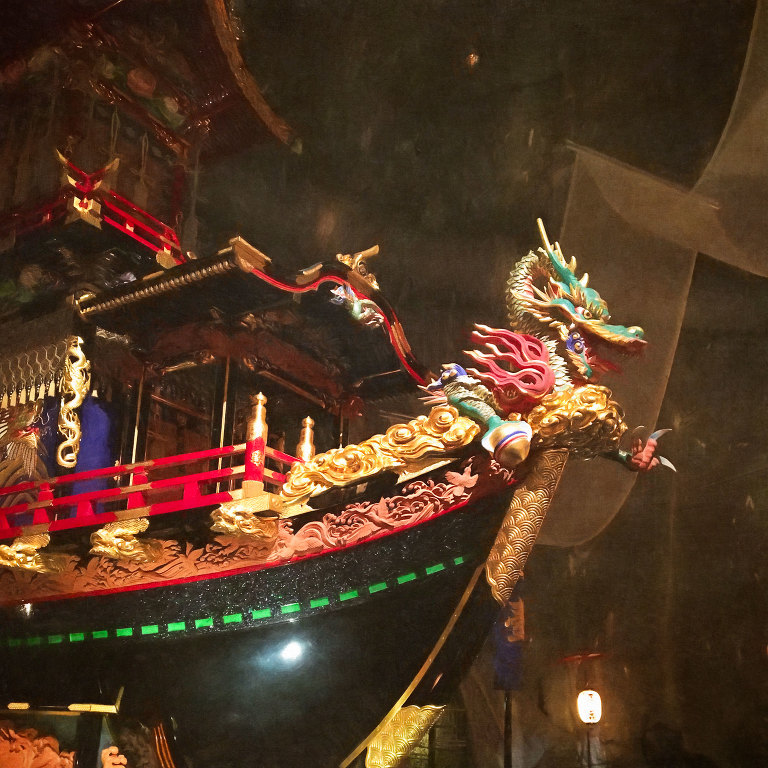 Matsuri (festival) float with dragon
