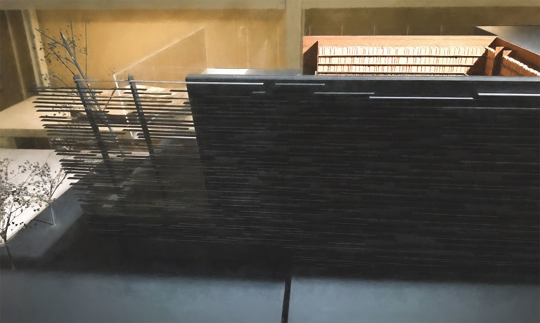 Model of Lake House by Kengo Kuma