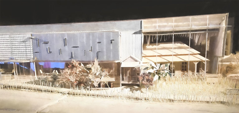 Model of Souseki Sanbo Memorial by Masayuki Irie