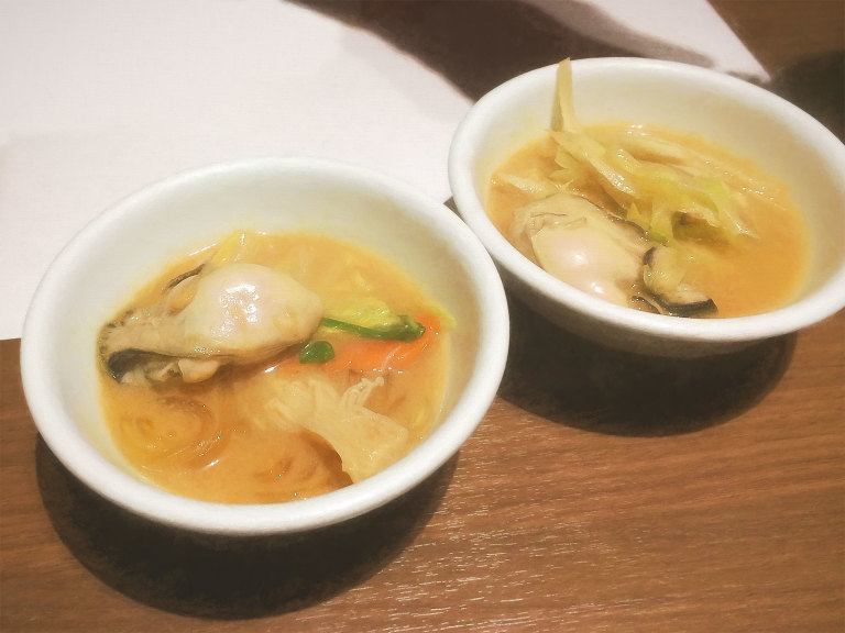 Hot pot with oysters and miso